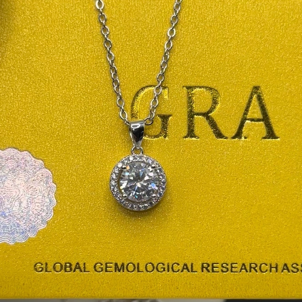 Dainty 2cttw moissanite necklace - Picture 6 of 11